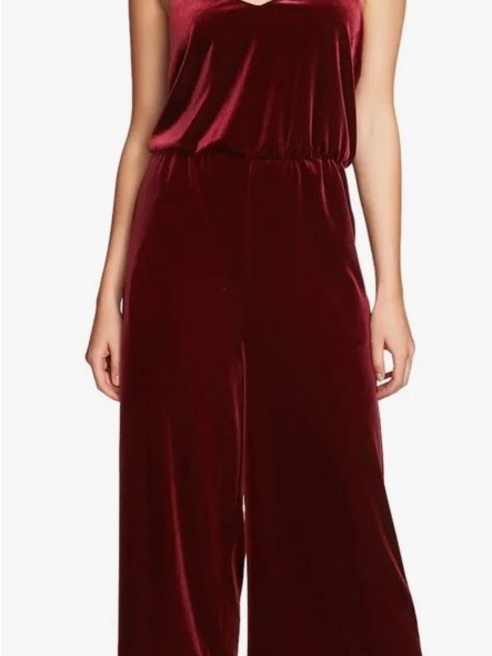 1. State Wine Velvet Wide-Leg Jumpsuit